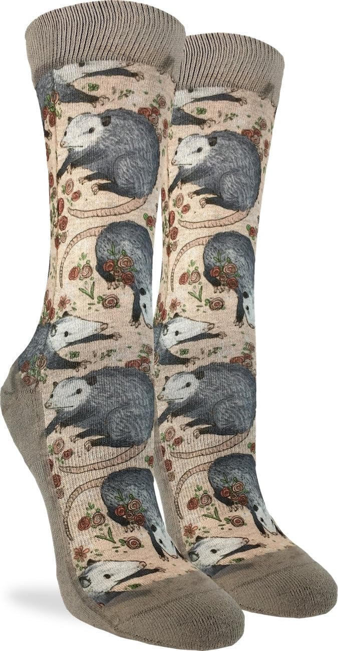 Good Luck Sock Women's Opossum Socks, Adult, Shoe Size 5-9 - Image 1